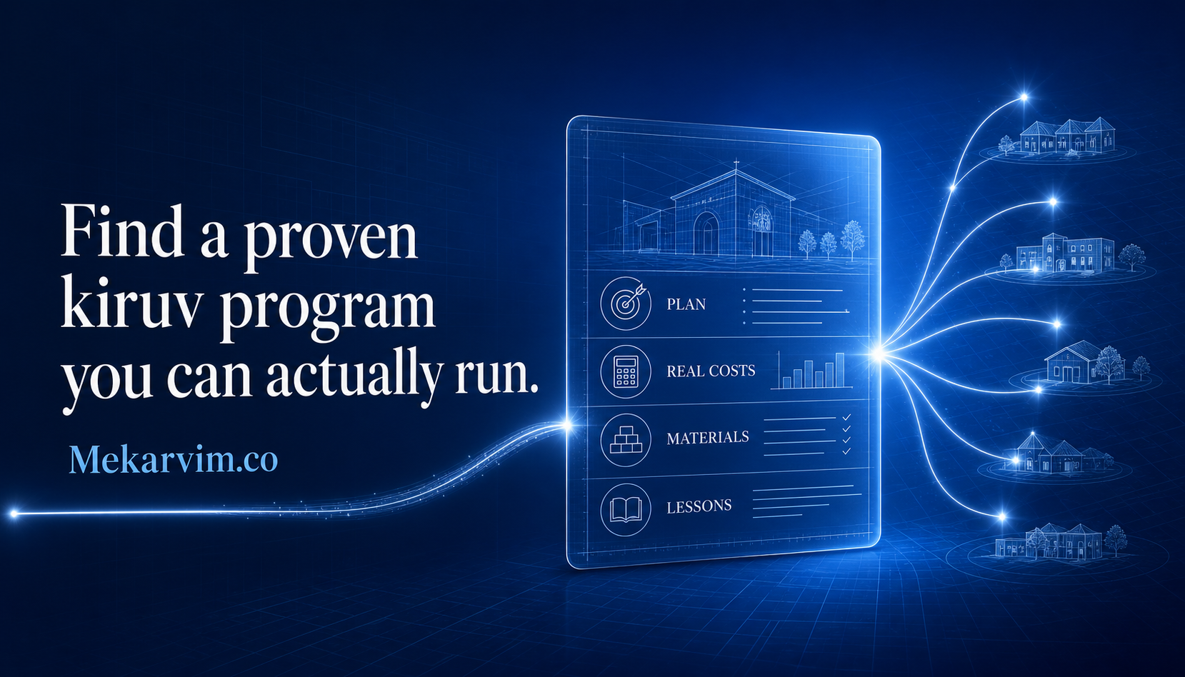 A luminous program blueprint connecting field-tested plans to communities across North America